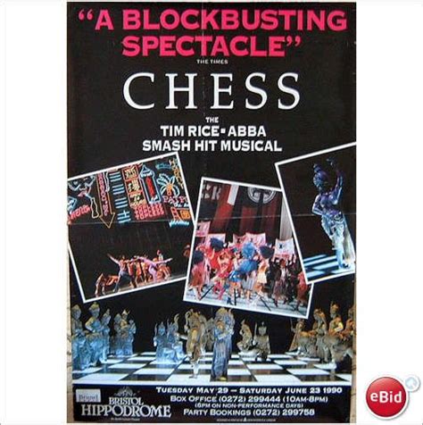 Each game of chess means there's one less variation left to be played. ABBA - Chess The Musical Poster Musical UK Tour 1990 Large Promo Theatre Poster (With images ...