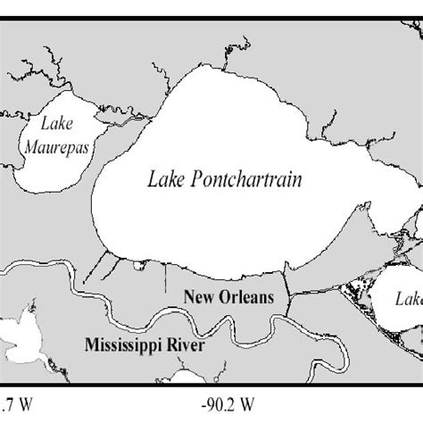 Map Of Study Area Lake Pontchartrain La Usa Download Scientific