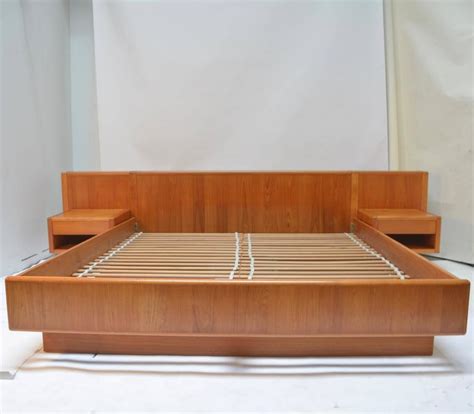 L86×w74×h14, for mattress size l84×w72. Nordisk Andels-Eksport Danish Modern Teak California King ...