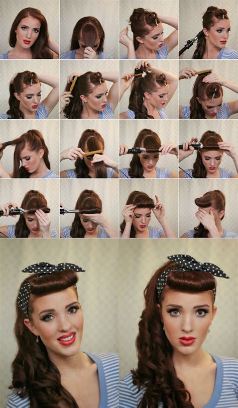 It's easy to see why soft glamour from curls and rolls is a time treasured style that. Easy Simple Pin up Cascading Pony with Bangs - Updos ...