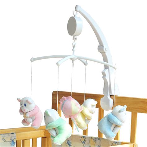 Sanwood Crib Music Box Baby Crib Bed Hanging Bell Wind Up Rotating