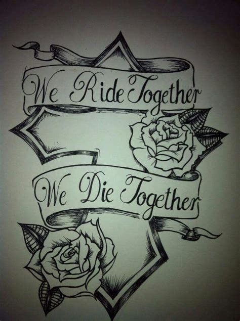 We Ride Together We Die Together 😍😍😍😍 Couple Tattoos Unique Matching