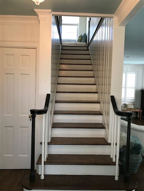 For stairs serving a single user (typically private residential), a minimum of ( cm) is required. Narrow stairs, no railing now. What to do?