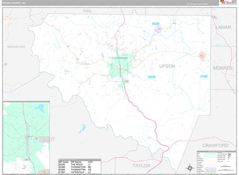 Upson County Ga Wall Map Premium Style By Marketmaps Mapsales