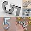 2 3 Self Adhesive Door Number Plastic Plaque Numeral Signs Sticky 