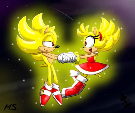 Super Sonic X Super Amy By Magzieart On Deviantart