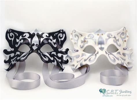 Masquerade Tiger Themed Leather Wedding Masks Set Of By Setdesign