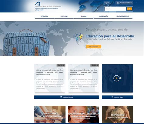 Nueva Página Web Del Vicerrectorado De Internacionalización Y