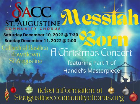 Dec 11 | St. Augustine Community Chorus Christmas Concert | Ponte Vedra