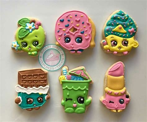 Shopkins From Sugary Sweet 7th Birthday Bday Party Shopkins Cookies