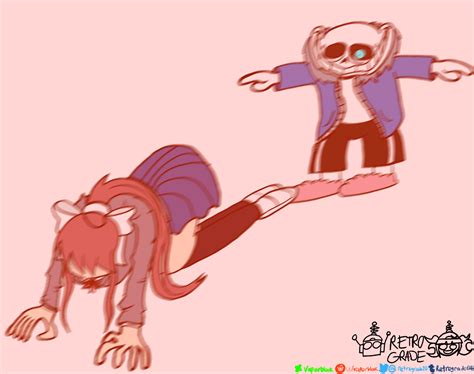 The Monika T Posing Over Sans Meme But The Tables Have Turned Rddlc