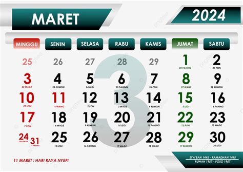 Kalender Tahun 2024 Lengkap Dengan Tanggal Merah Dan Cuti 58 Off