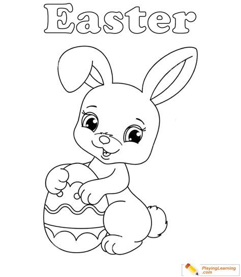 Easter Bunny Coloring Page 03 Free Easter Bunny Coloring Page