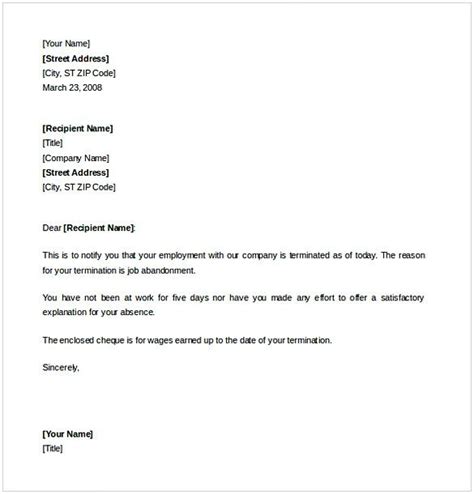 Download sample employment termination letter format. 41+ Free Download Best Termination Letter Format | Letter ...