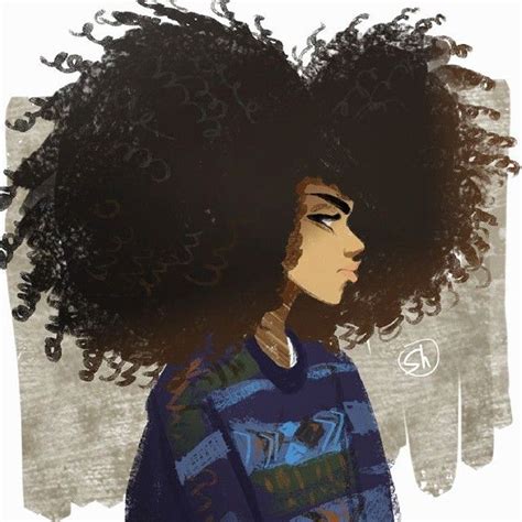 55 Amazing Black Hair Art Pictures and Paintings