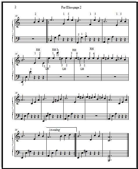 Fur elise easy piano sheet music elegant piano music for. Free Fur Elise Sheet Music - Beautifully Readable Copies