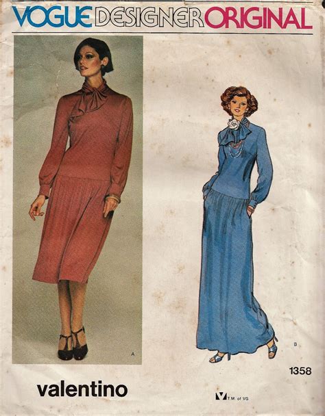 Vogue 1358 Vintage Designer Sewing Pattern By Valentino