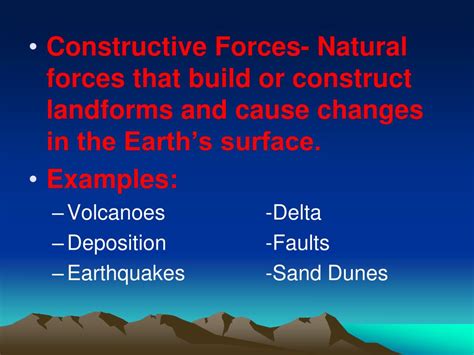 Ppt Constructive And Destructive Forces Powerpoint Presentation Id