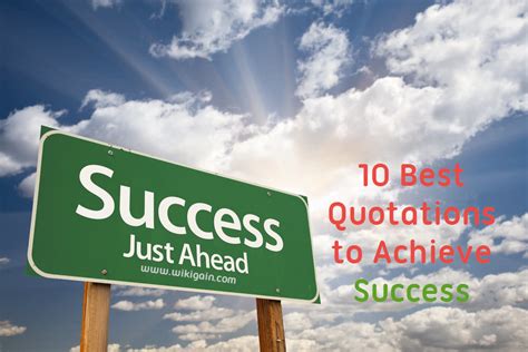Top 10 Quotes to Achieve Success - wikigain