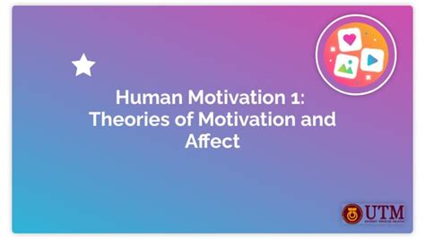 Human Motivation 1 Theories Of Motivation And Affect