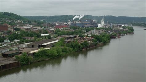 5k Aerial Video Of Us Steel Mon Valley Works Braddock Pennsylvania