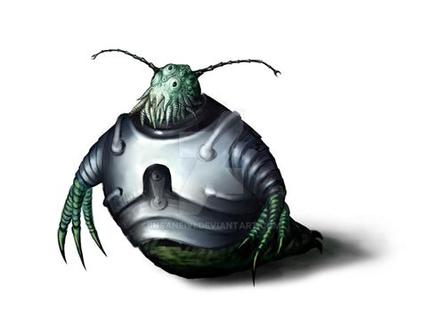 Armored Slug Alien By Insaneivi On Deviantart