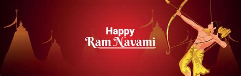 Creative Banner Of Happy Ram Navami With Creative Illustration 2154967