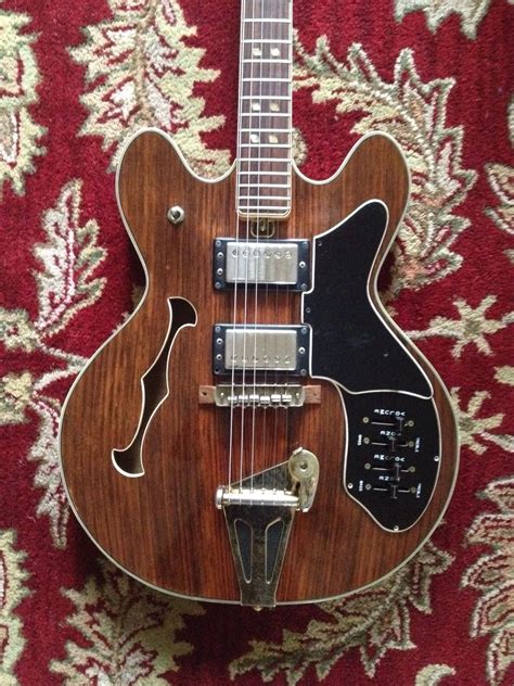 Vintage Late 1960s National Es 335 Style Semi Hollow Body Electric