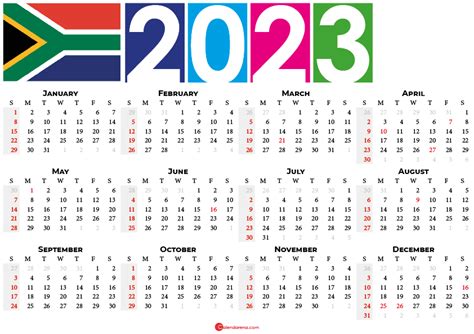 Free Printable 2023 Calendar South Africa With Public Holidays Buka Tekno