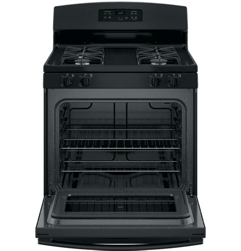 Ge® 30 Black Free Standing Gas Range Spencers Tv And Appliance