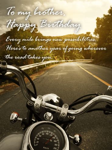 great journey happy birthday card  brother