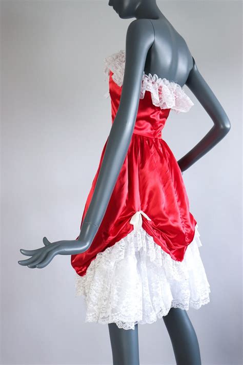 iconic 1980s party dress 80s prom mini valentines day red etsy