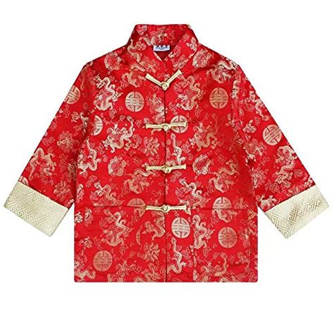 Hooyi Chinese Costume Tang Clothes For Boys Traditional Jacket Drangon
