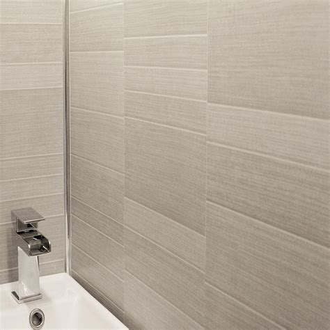 Light Grey Small Tile Effect Bathroom Wall Panels Pvc 5mm