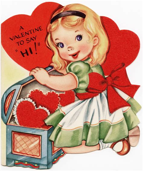 While we were preparing for our dad's birthday, yesterday we made a 'man's' card with a little cake made from folded color strips. 7 Best Images of Free Printable Vintage Valentine Cards - Free Printable Vintage Valentine's Day ...