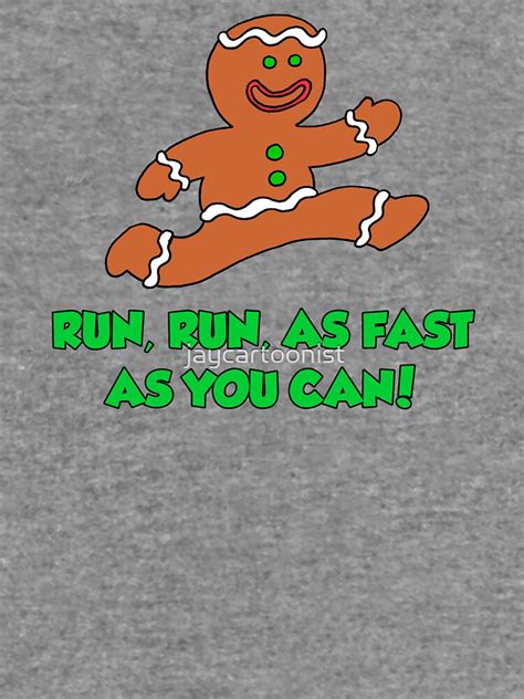 Run Run Fast As You Can Gingerbread Man Cartoon Lightweight Hoodie