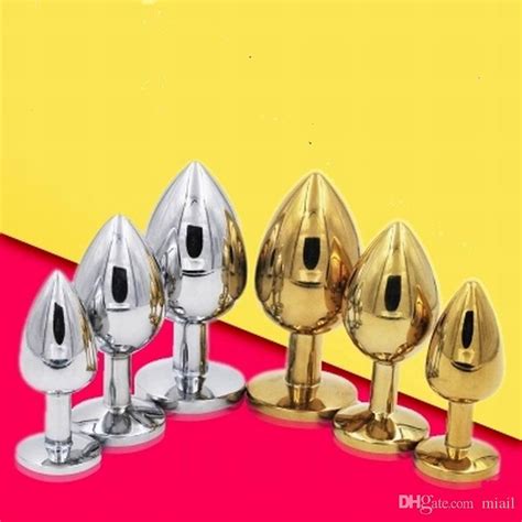 3 Size Stainless Steel Metal Anal Plug With Diamonds Plated Anal Dildo Sex Toys Butt Plug For
