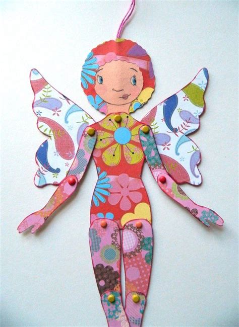 Paper Doll Fairy Doll Wall Art Faerie Doll Articulated Etsy Fairy