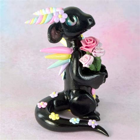 Black And Pastel Flower Dragon By Howmanydragons On Deviantart