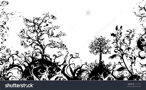 Enchanted Forest Tree Silhouette Art
