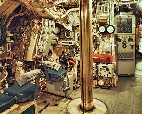 Part Of The Control Room Of The Wwii Design British Submarine Hms