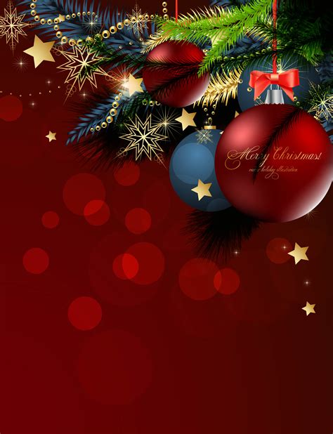Christmas Bells Background Texture Vector Material Vector Red