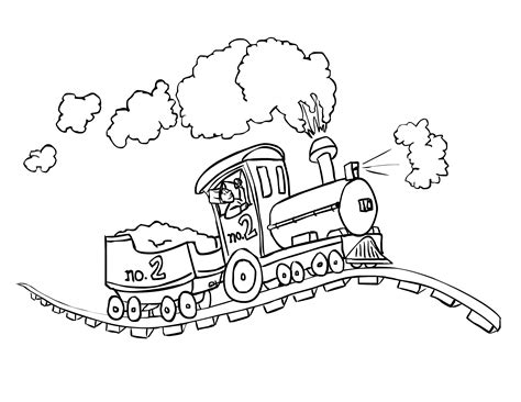 Coloriage locomotive à vapeur à imprimer et colorier