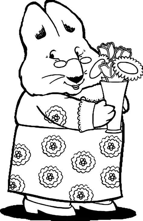 Grandma Flower Max And Ruby Picture Coloring Page | Wecoloringpage.com