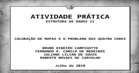 Teoria Dos Grafos Coloração De Mapas E O Teorema Das Quatro Cores