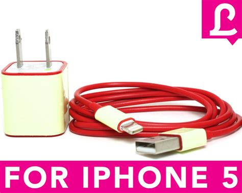 Glow In The Dark Iphone 5 Charger 2 In 1 Glow In The Dark Red Iphone