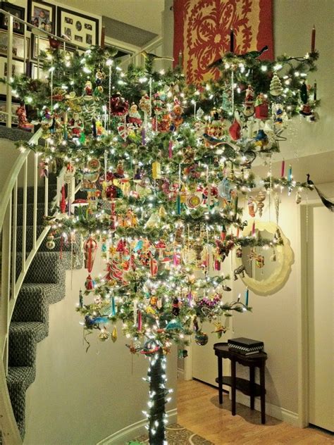 Upside down christmas tree with spinners, ornamotors. Upside Down Christmas Tree | ThriftyFun
