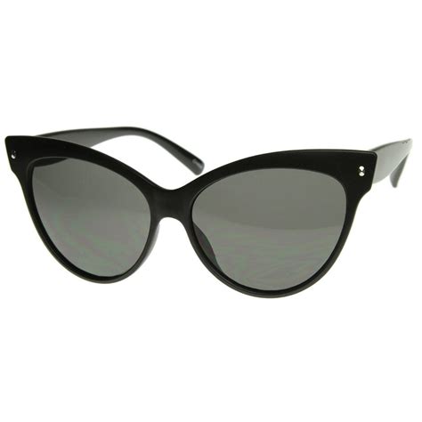 high pointed tip inset oversize cat eye sunglasses zerouv