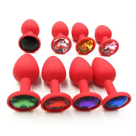 Small Size Red Silicone Anal Toys Anal Plug Anal Toys Smooth Touch