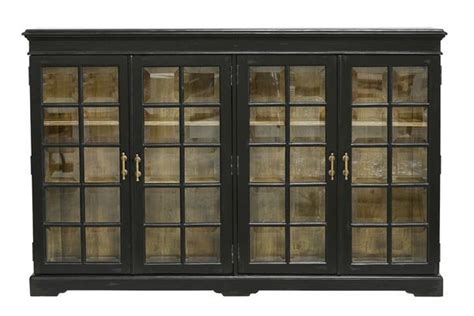 Antiqued brass large floating shelves set of 3. Solid Walnut Antique Black Bookcase Glass Doors Antique ...